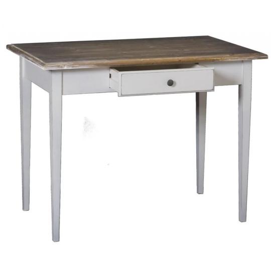 domus szurke kopottas vintage kismeretu iroasztal feher home office iroda asztal country butor festett fa tomorfa nyaralo.JPG